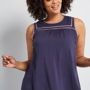 Poshmark Purple Piping Tank